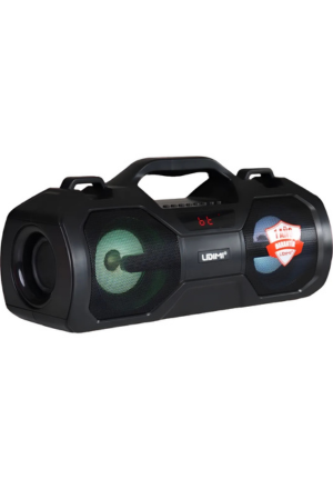 Parlante Bluetooth Portátil LD-S1687FM-BT con Luces LED | USB, MicroSD, AUX y Radio FM